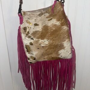 Cowhide messenger bag
